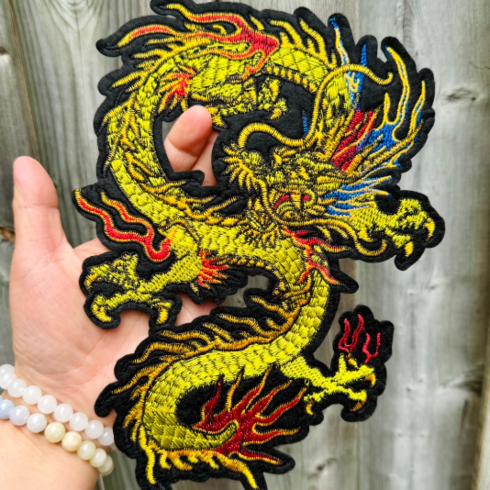 Large Dragon Iron on Patch